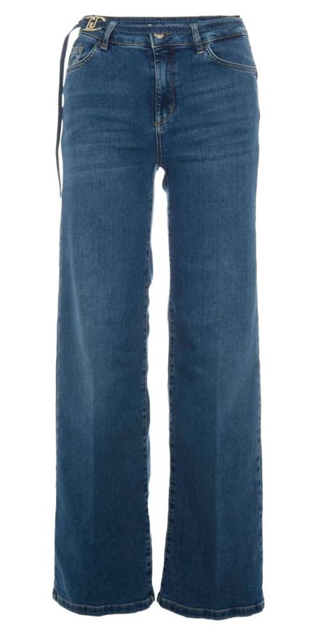 LIU JO Belt Detail Pants with Logo Buckle for Women