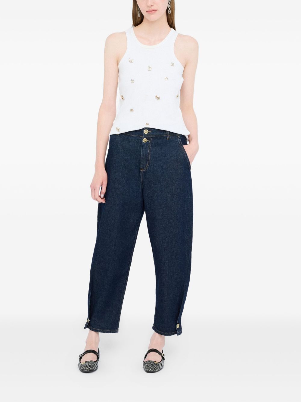 LIU JO Elevated Dark Denim Jeans with Four Buttons