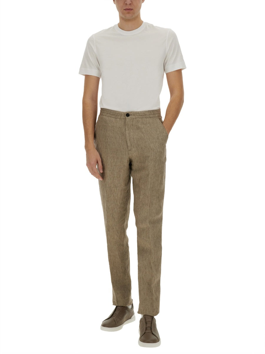 ZEGNA Linen Jogger Pants - Size 48 IT