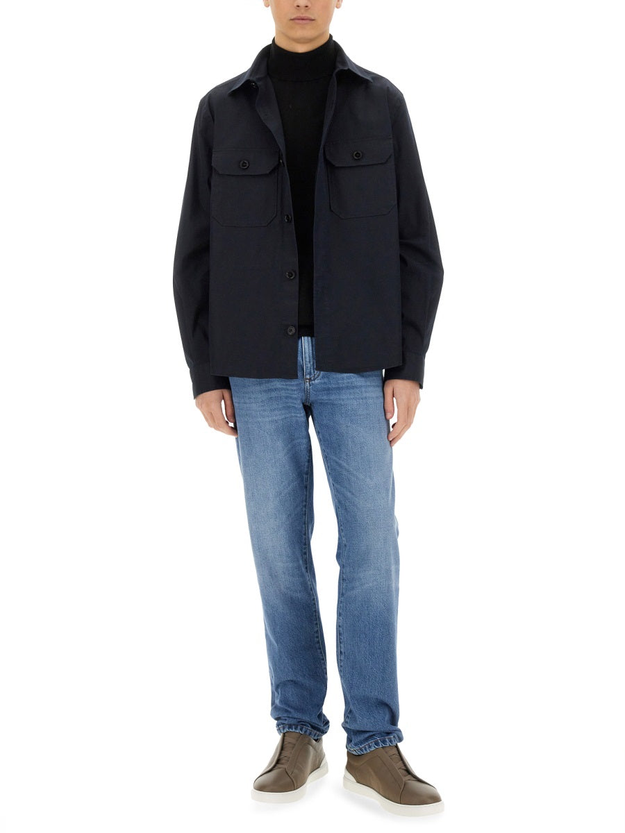 ZEGNA Men's Cotton Shirt Jacket - Size L