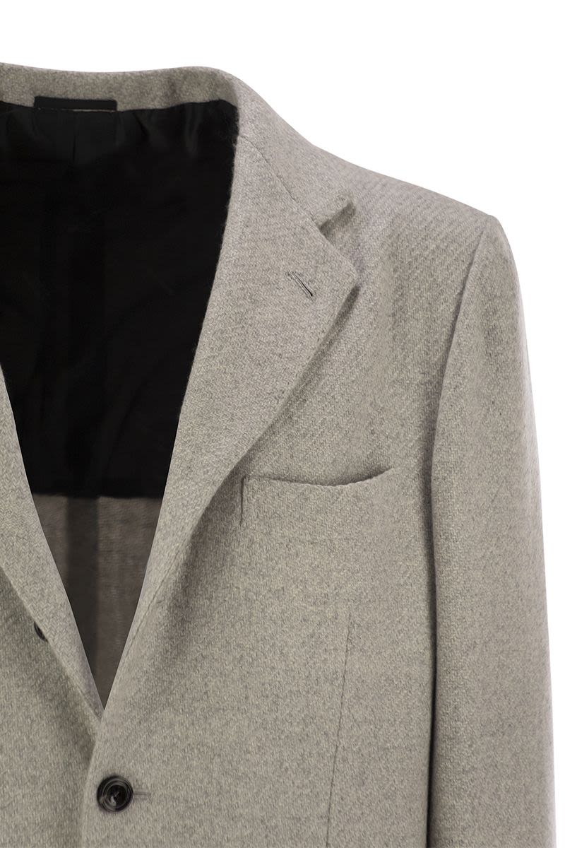 KITON Single-Breasted Cashmere Jacket for Men