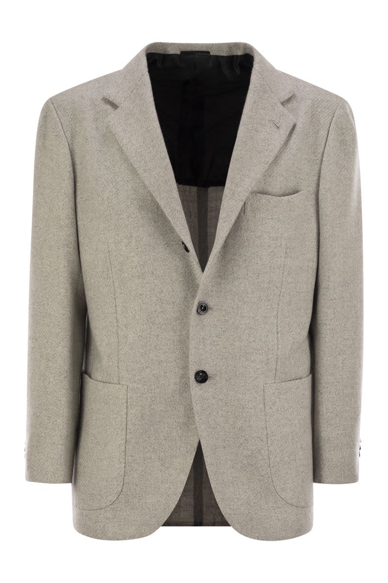 KITON Single-Breasted Cashmere Jacket for Men