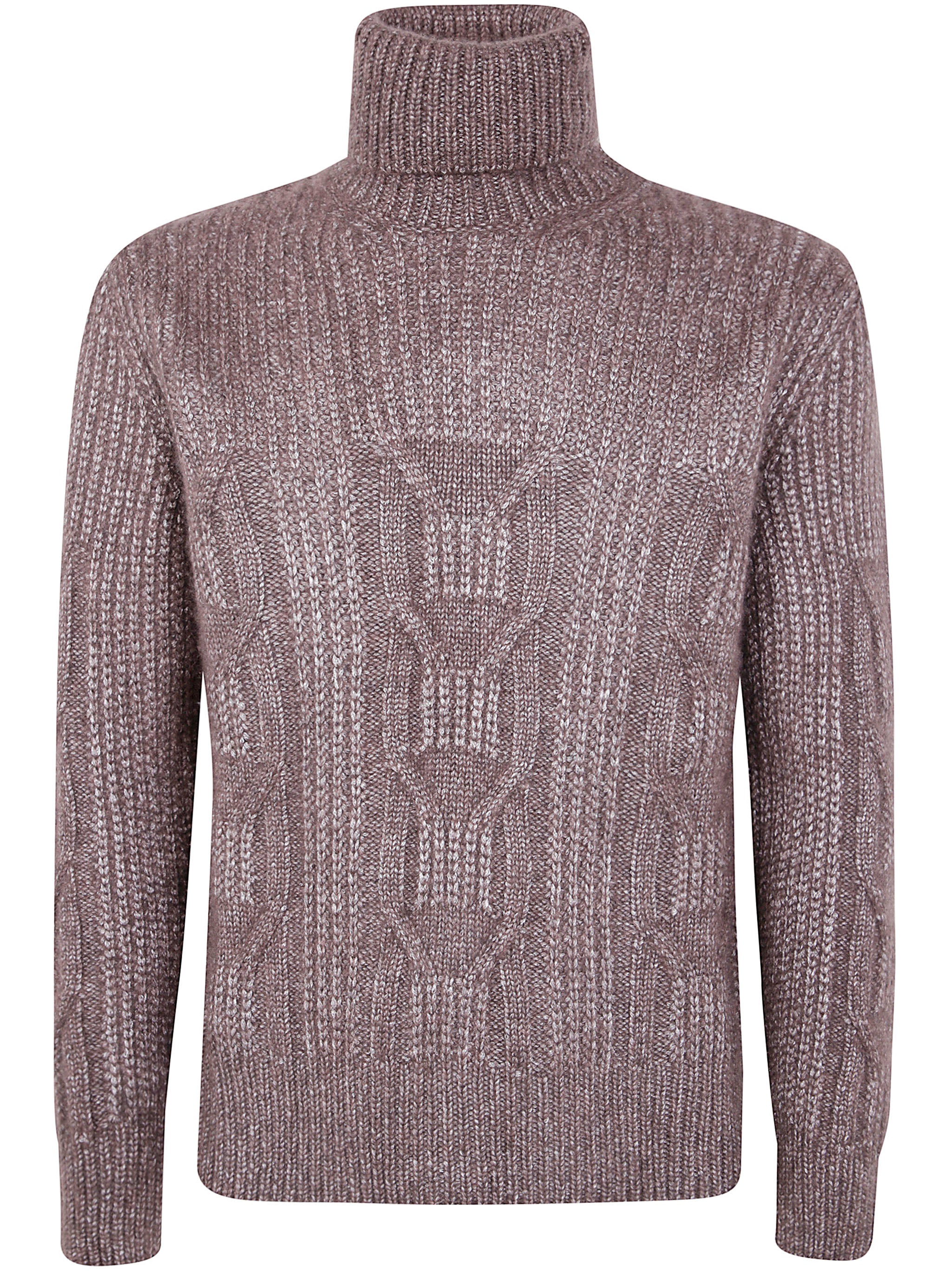 ZEGNA Ribbed Cashmere and Silk Turtleneck for Men