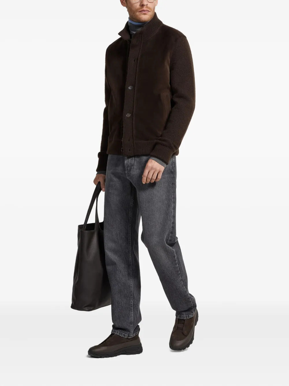 ZEGNA Men's Cashmere Blouson Jacket - Size 50