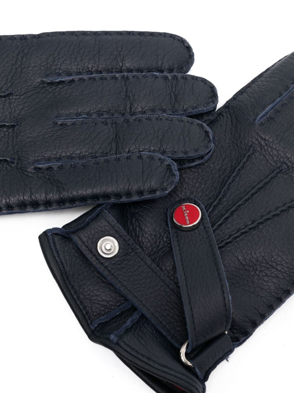 KITON Premium Leather Gloves for Men - Full-Finger Design