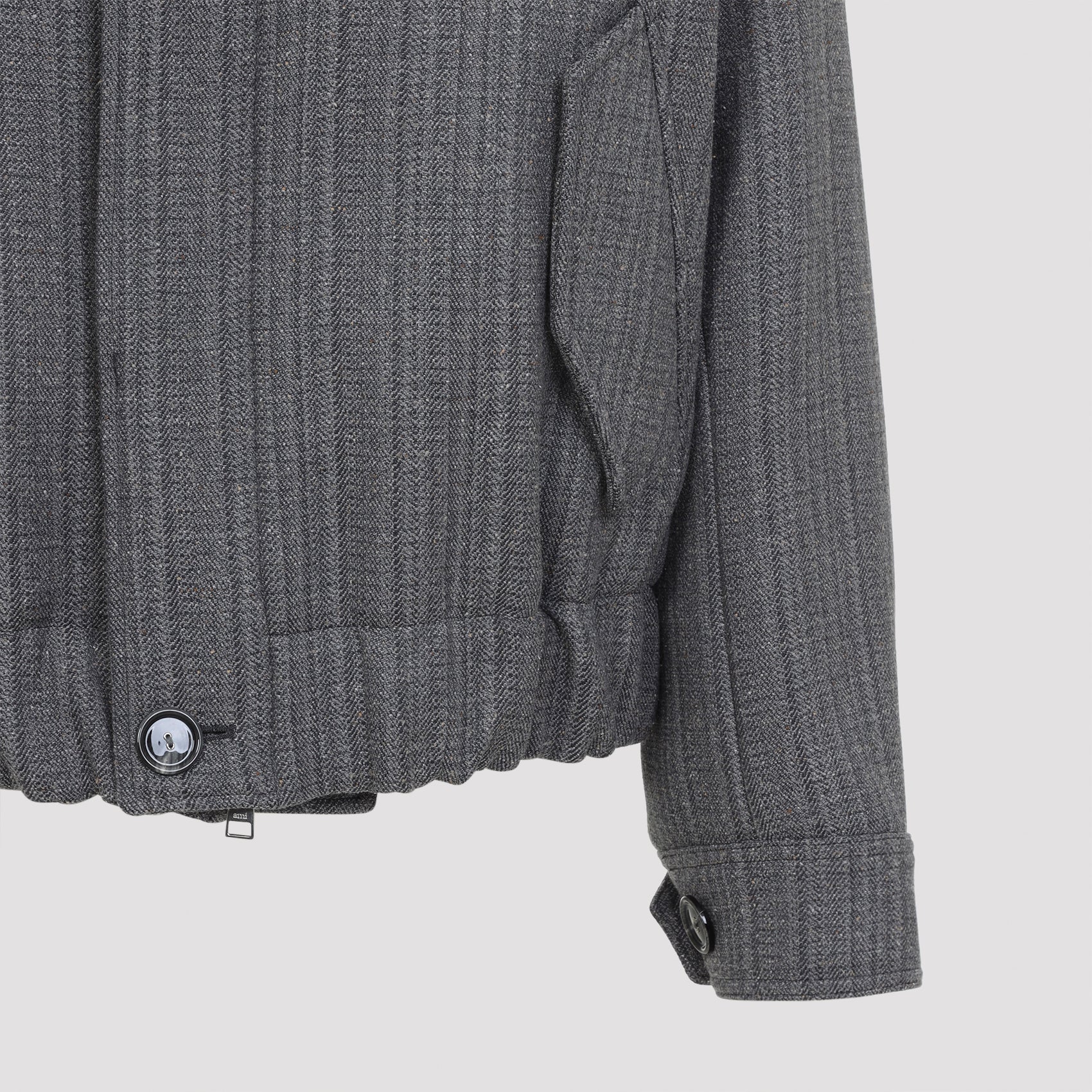 AMI PARIS Classic Men's Harrington Virgin Wool Jacket