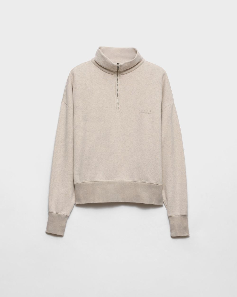 PRADA Men's Logo Polo Sweatshirt