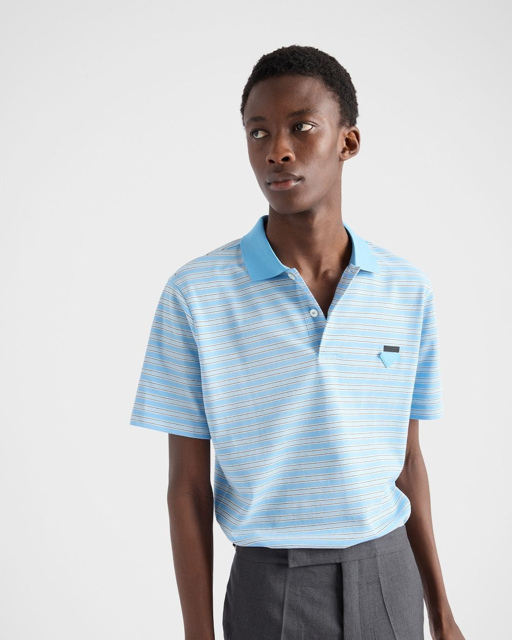 PRADA Men's Mini Polo Shirt for FW25