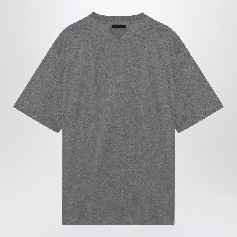 PRADA Cotton T-Shirt with Boxy Fit and Tailored Details