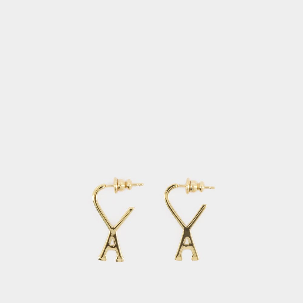 AMI PARIS Mini Creole Heart Earrings for Women