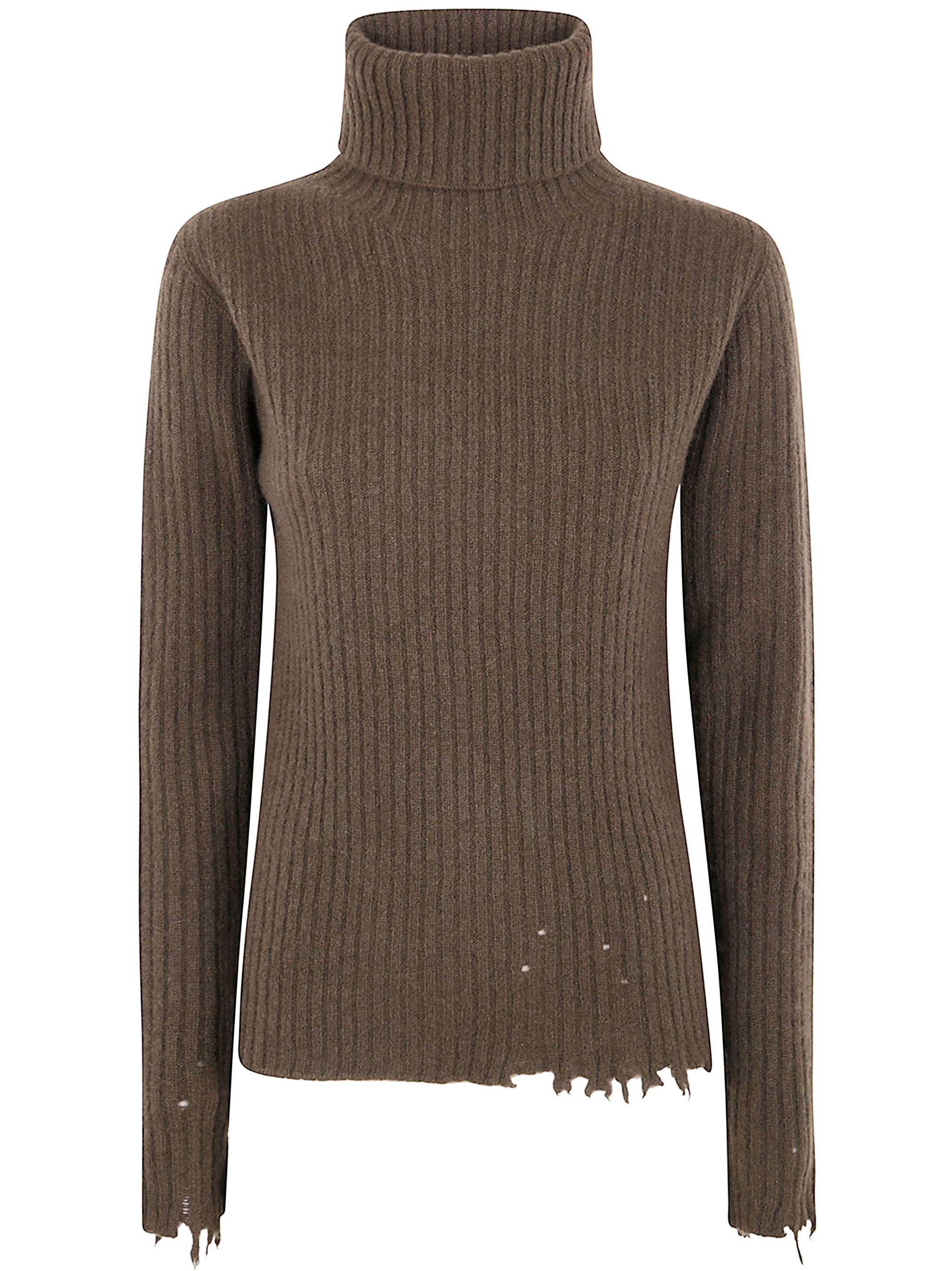 UMA WANG High Neck Rib Knit Top