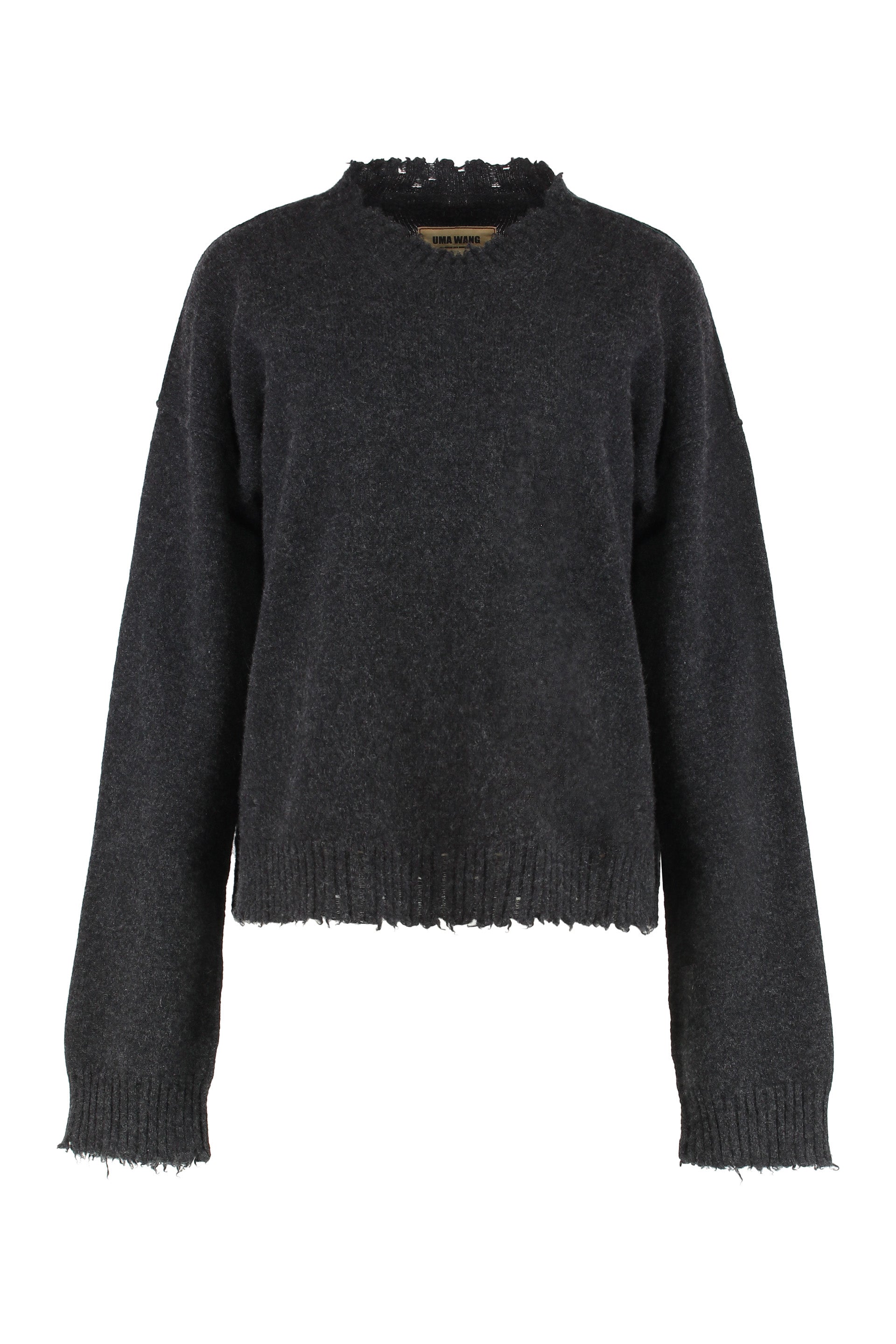UMA WANG Cropped Cashmere Crewneck Sweater for Women