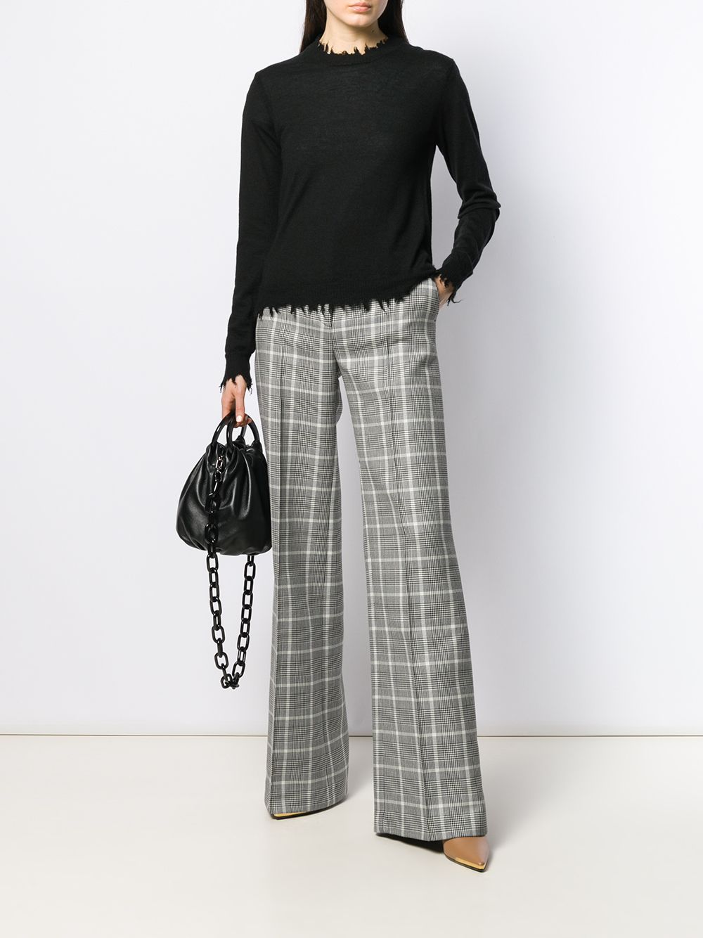 UMA WANG Cashmere Turtle-Neck Jumper with Distressed Detailing