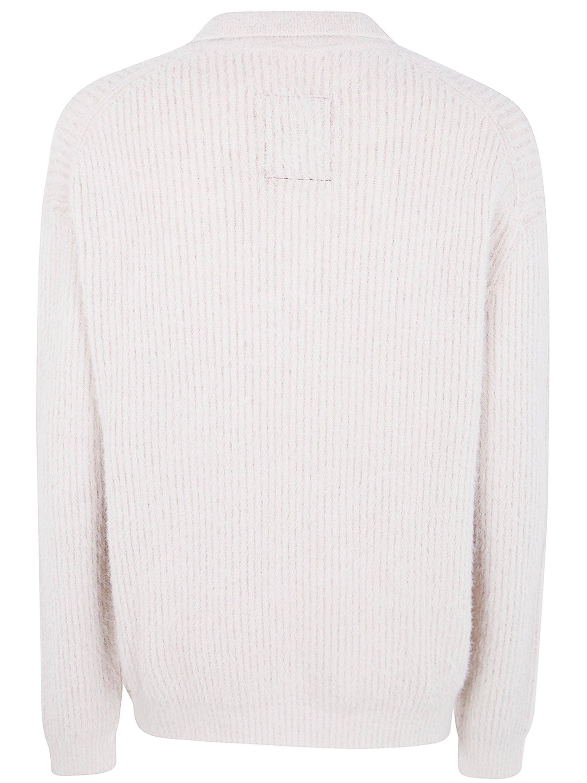 UMA WANG Stripes Wool Polo Top - FW25 Collection