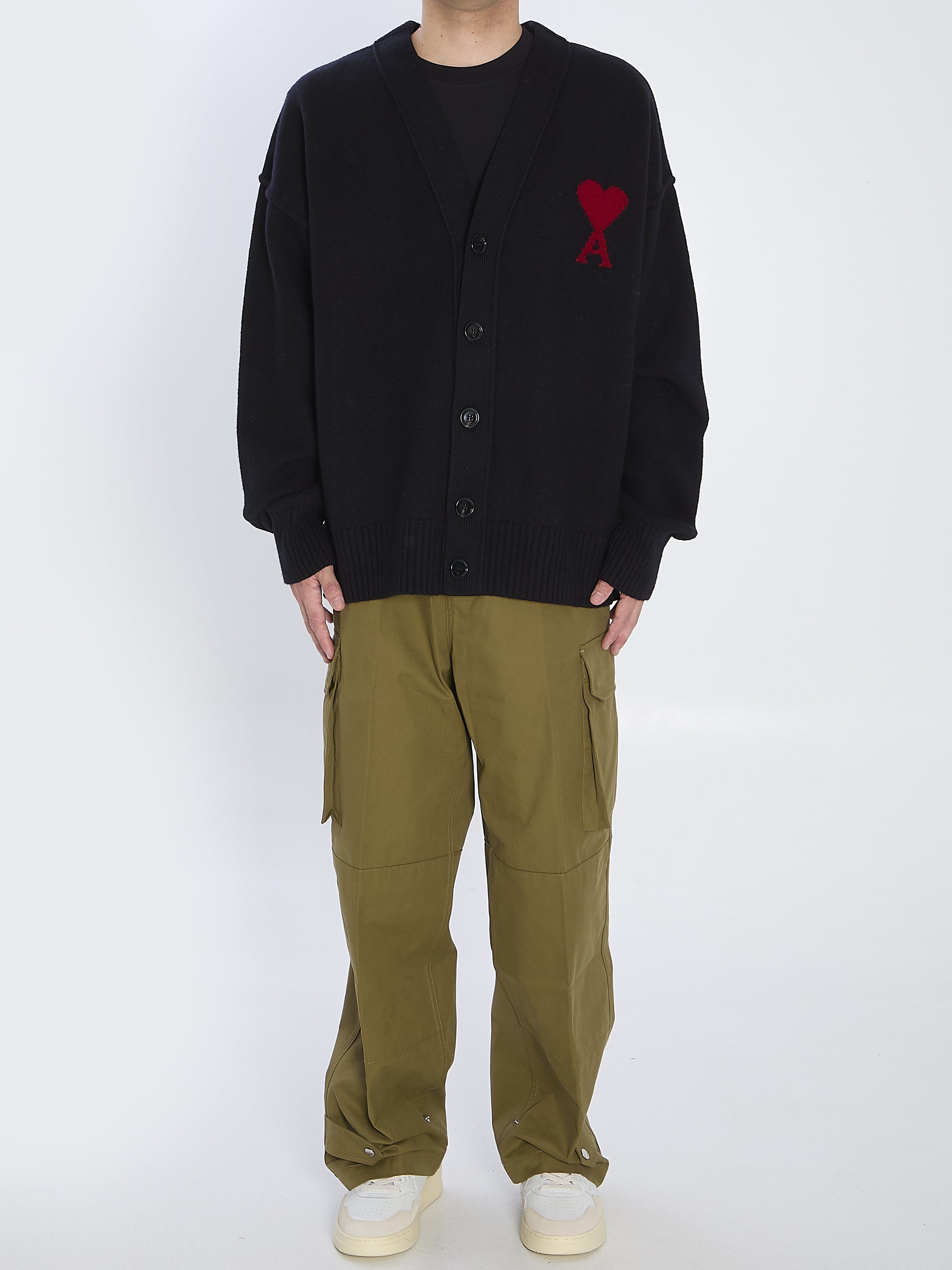 AMI PARIS Men's Wool Cardigan - AMI of Coeur