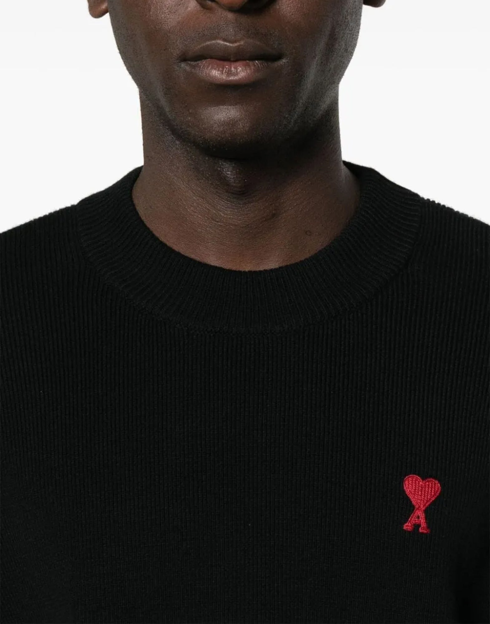 AMI PARIS Heart Logo Long Sleeve Sweater