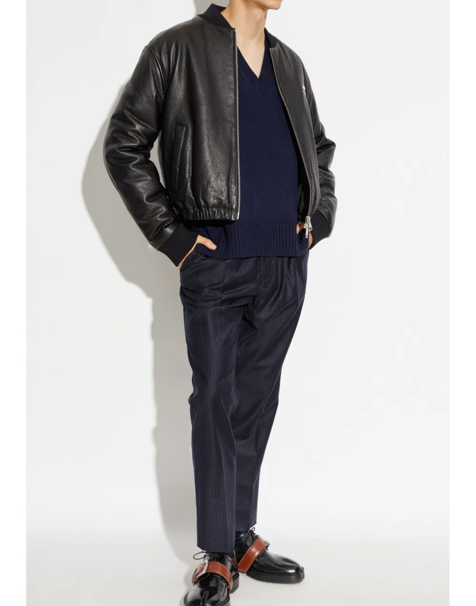 AMI PARIS Logo Wool Cashmere Sweater - Long Sleeve