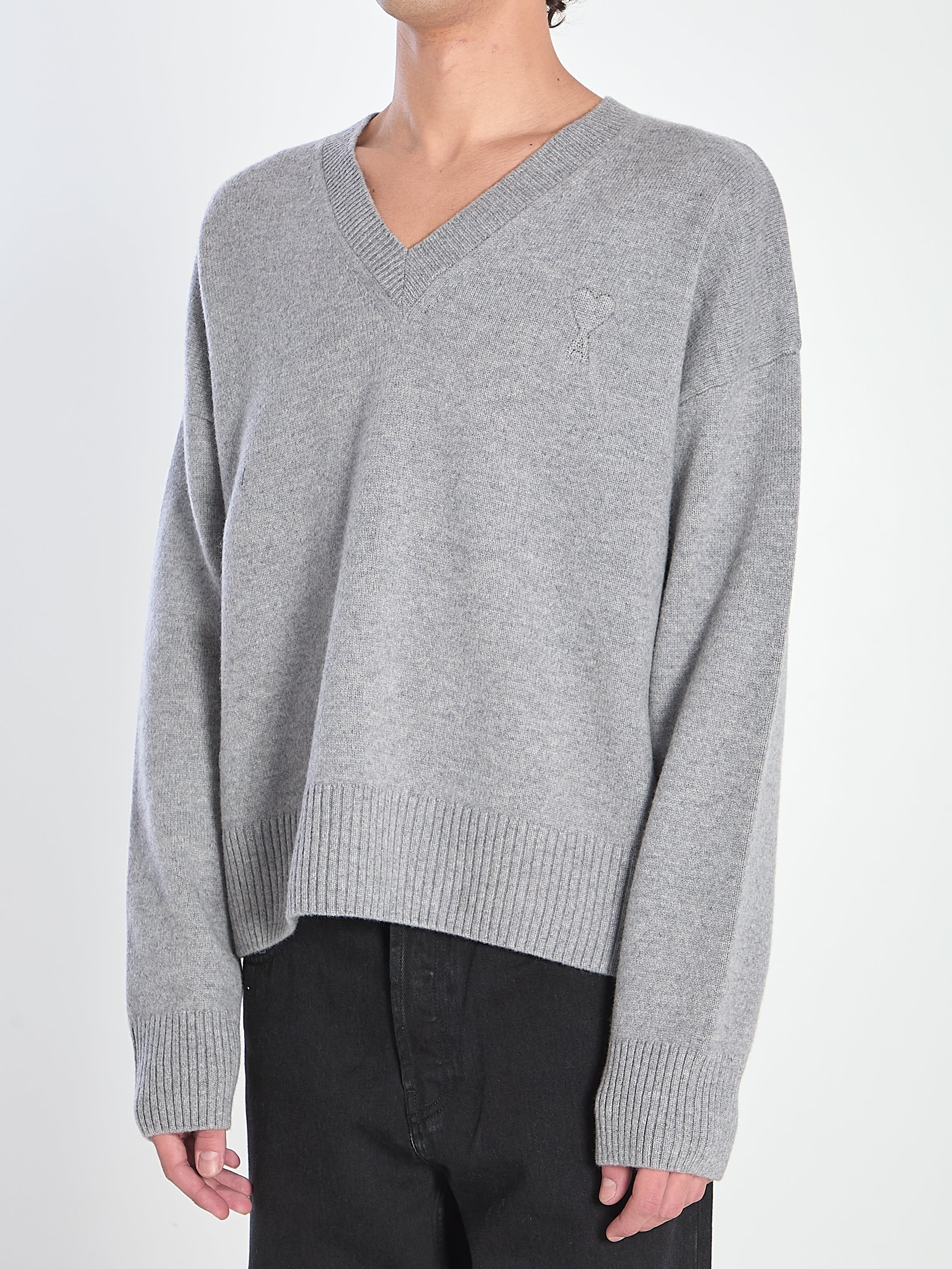 AMI PARIS Wool Blend Sweater for Men - FW25 Collection