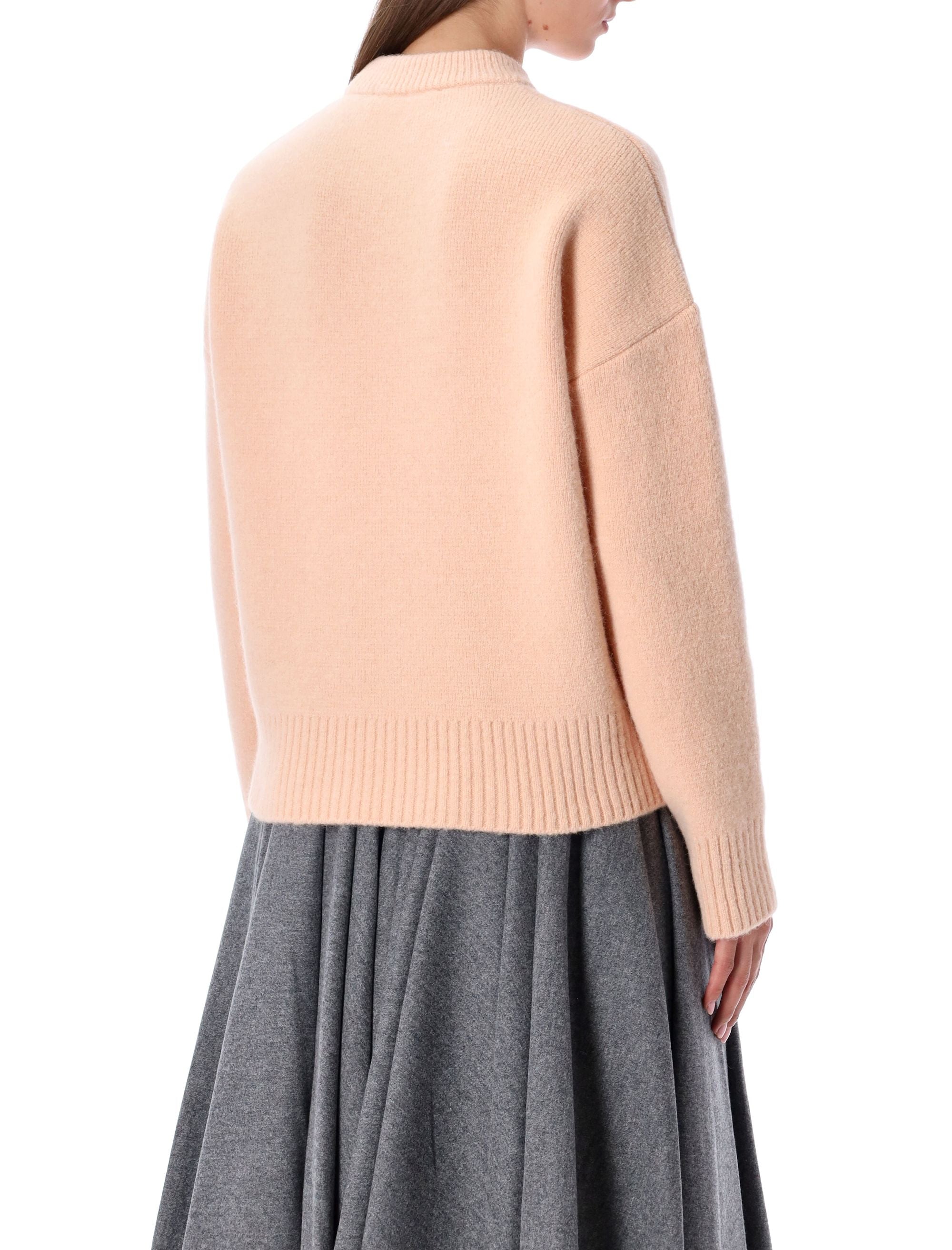 AMI PARIS Alpaca Heart Crewneck Sweater - Size S