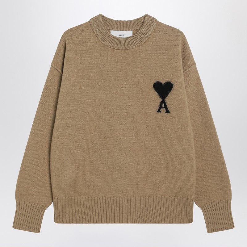 AMI PARIS Classic Wool Sweater with Iconic Logo - Men’s Fashion Item