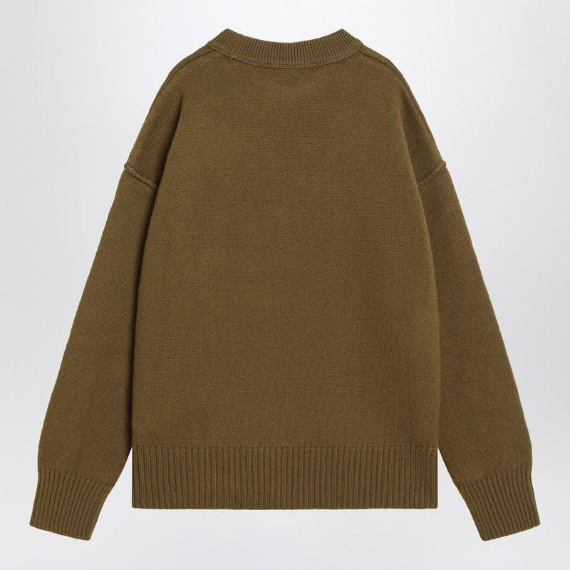 AMI PARIS Classic Crew-Neck Wool Jumper for Men