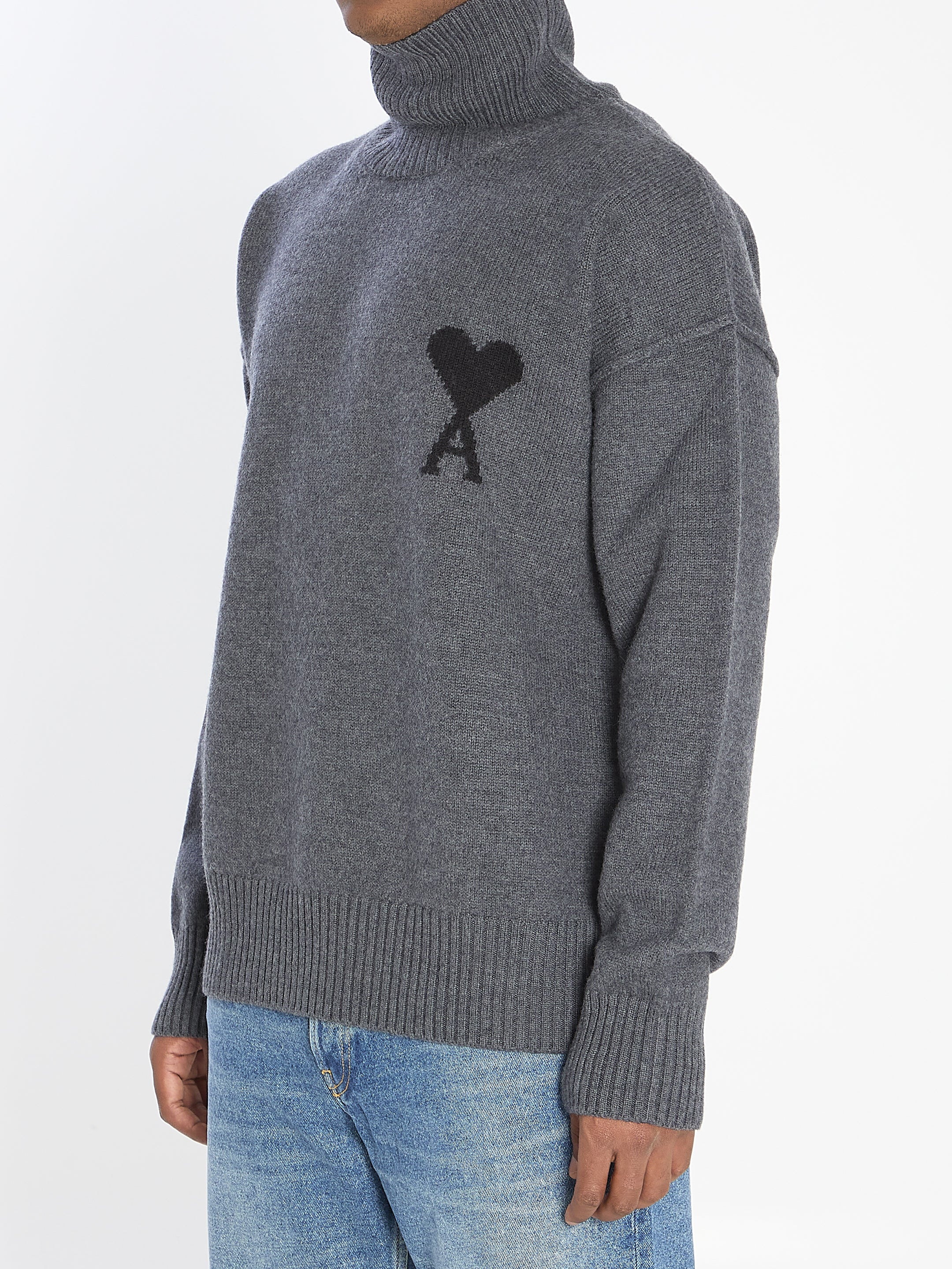 AMI PARIS Men's Oversized Turtleneck Sweater - Size L