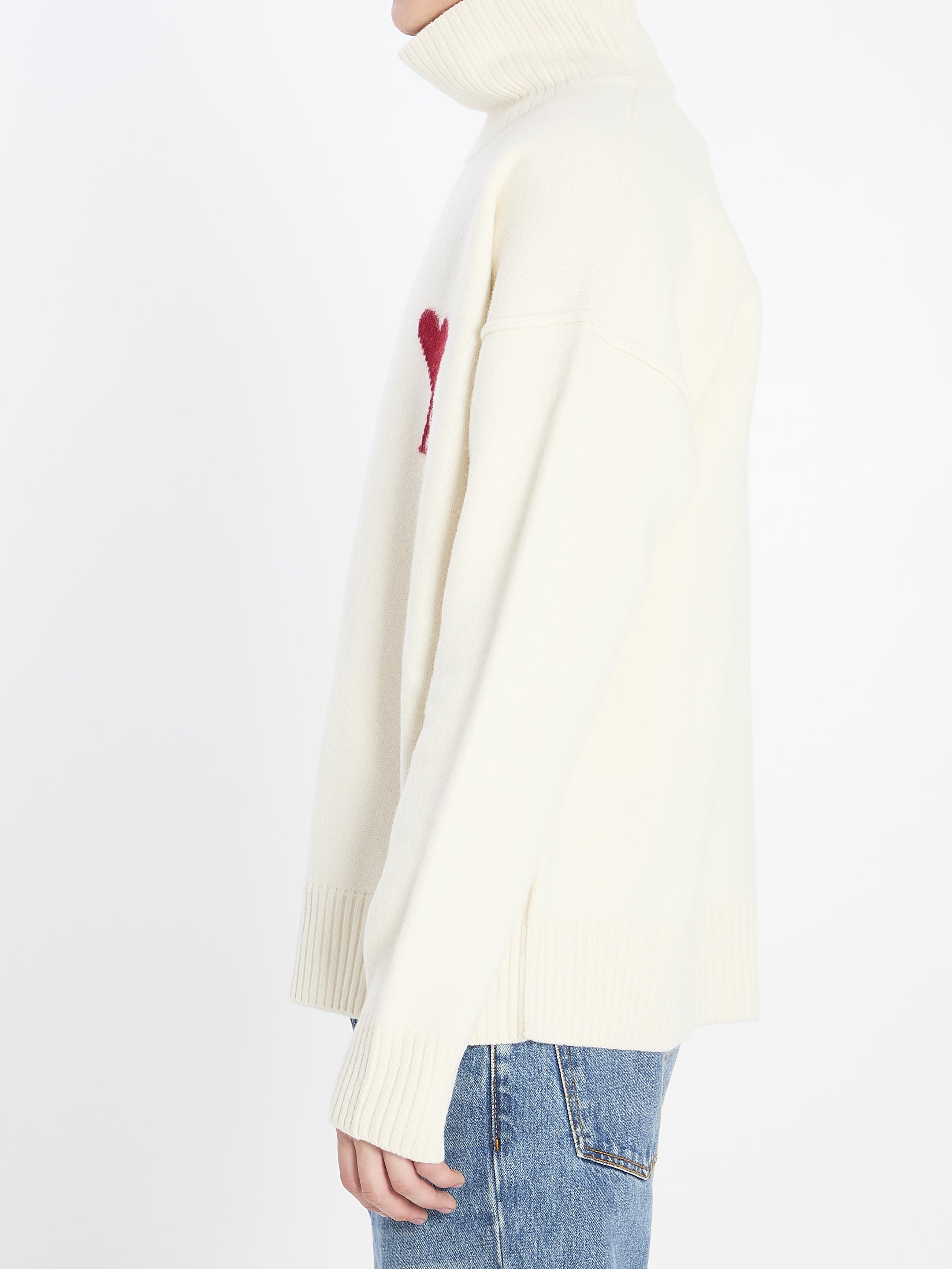 AMI PARIS Men's Funnel Neck Sweater