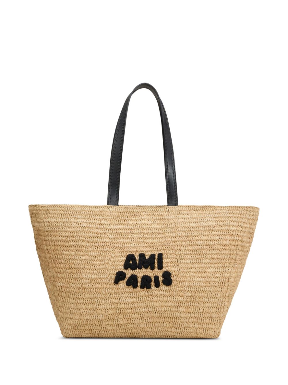 AMI PARIS Raffia Shopping Handbag