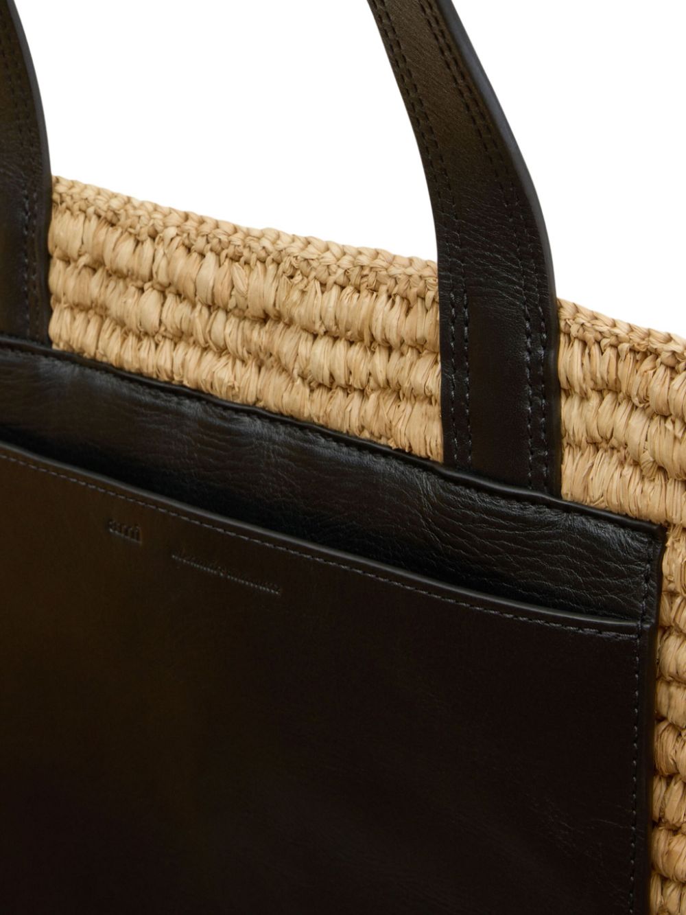 AMI PARIS Raffia Shopping Handbag