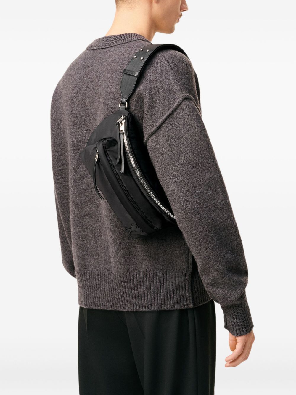 AMI PARIS Adjustable Strap Nylon Belt Handbag for Men - FW25