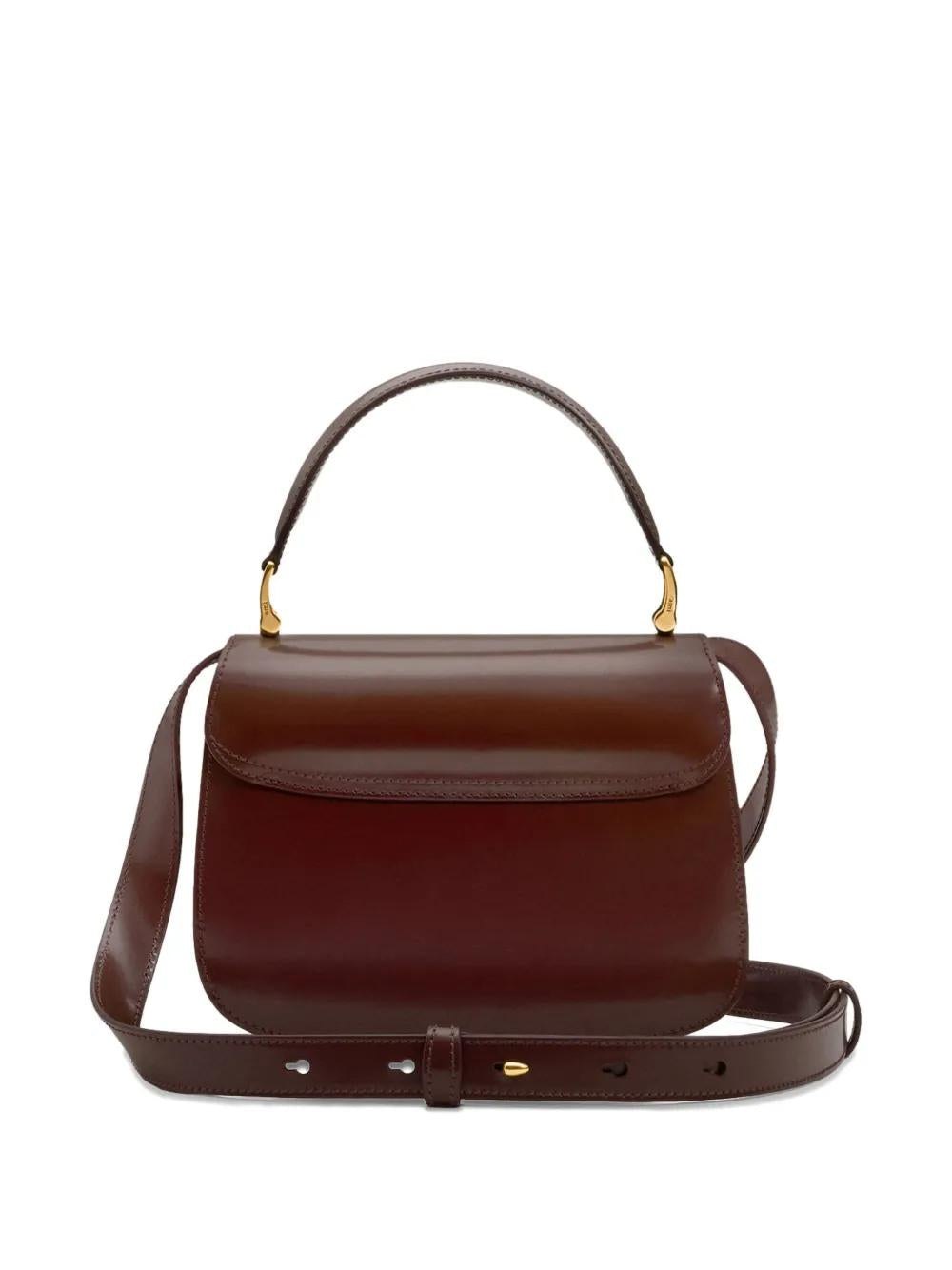 AMI PARIS Signature Shoulder Handbag with Adjustable Strap