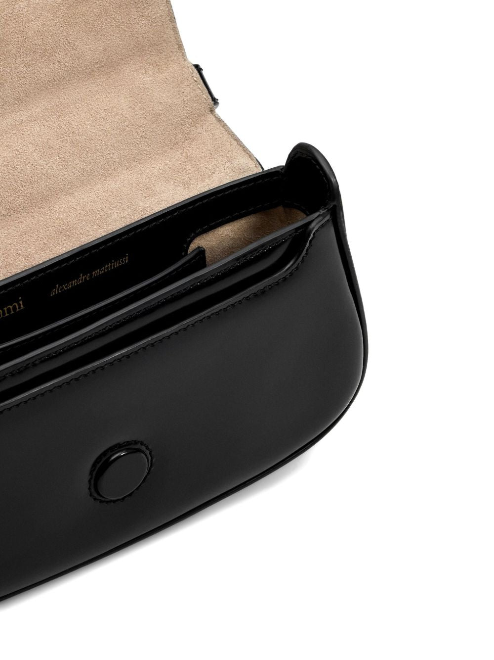 AMI PARIS Mini Leather Handbag with Adjustable Strap