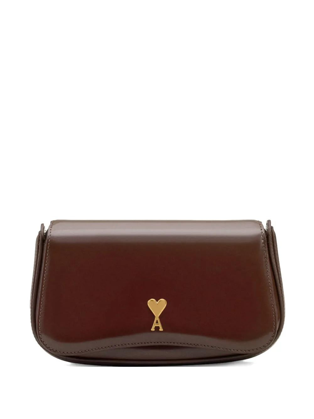 AMI PARIS Mini Leather Crossbody Handbag