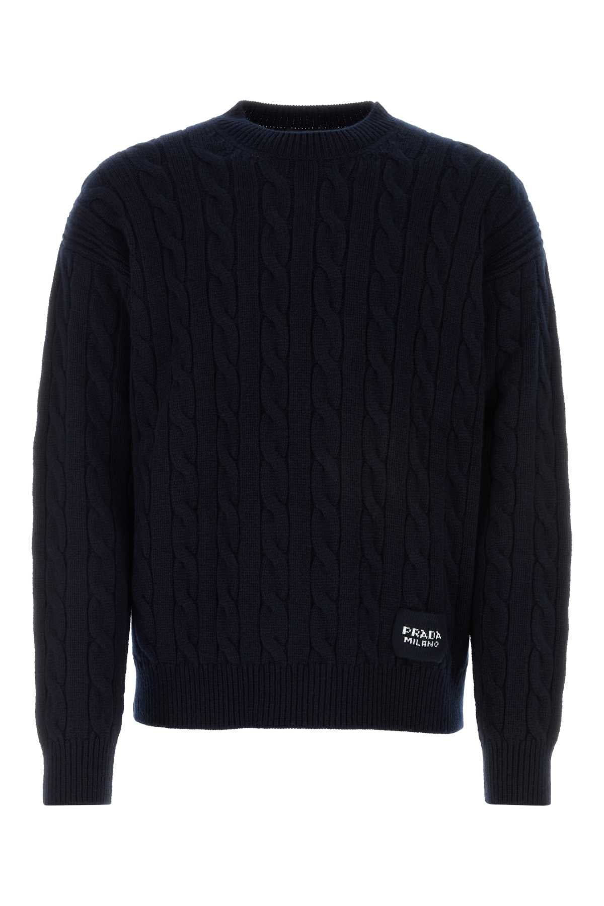 PRADA Cashmere Crew Neck Sweater for Men