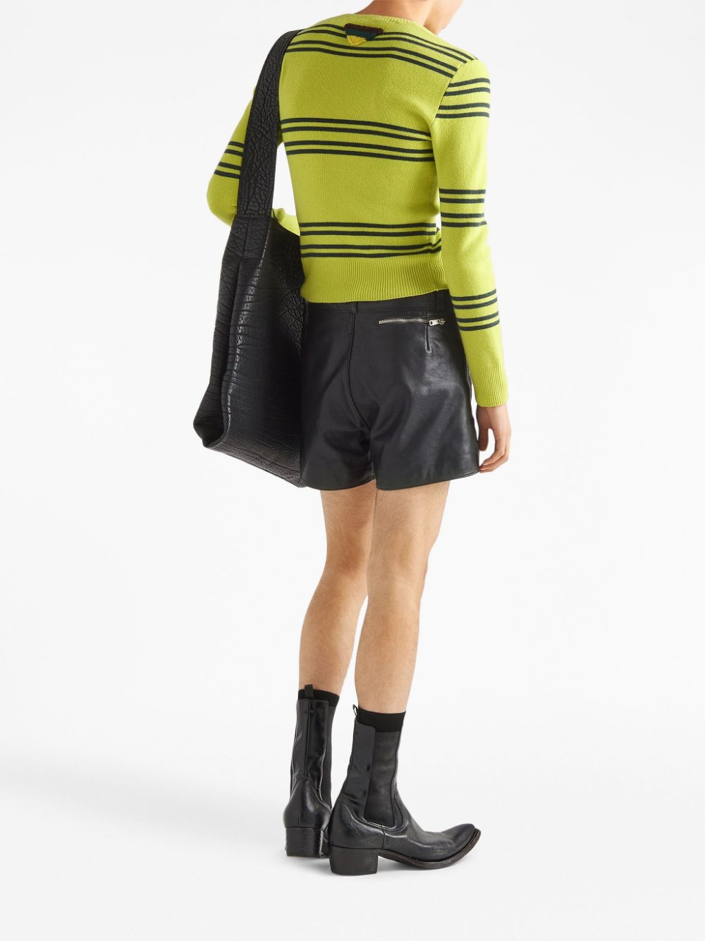 PRADA Men's Classic Cotton Crew-Neck Sweater - FW24 Edition