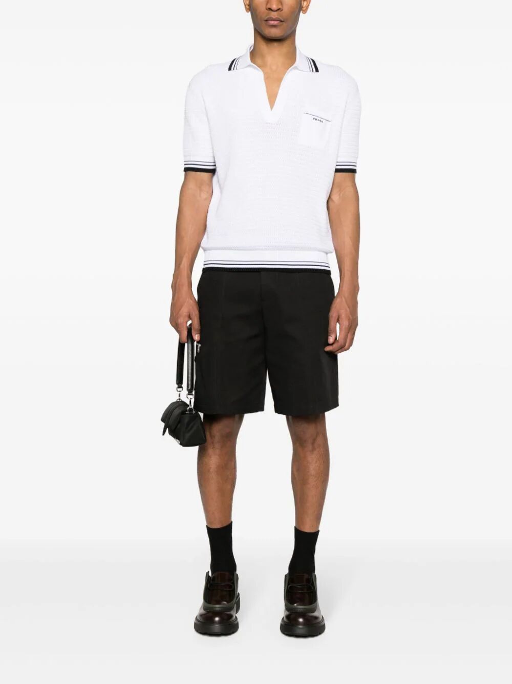 PRADA Knit Polo Shirt for Men