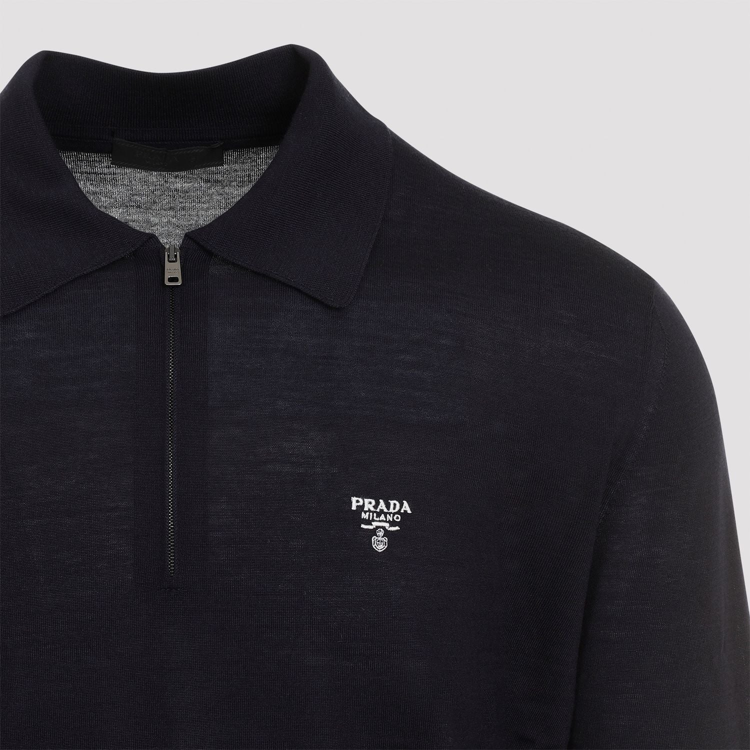 PRADA Knit Wool Polo Shirt