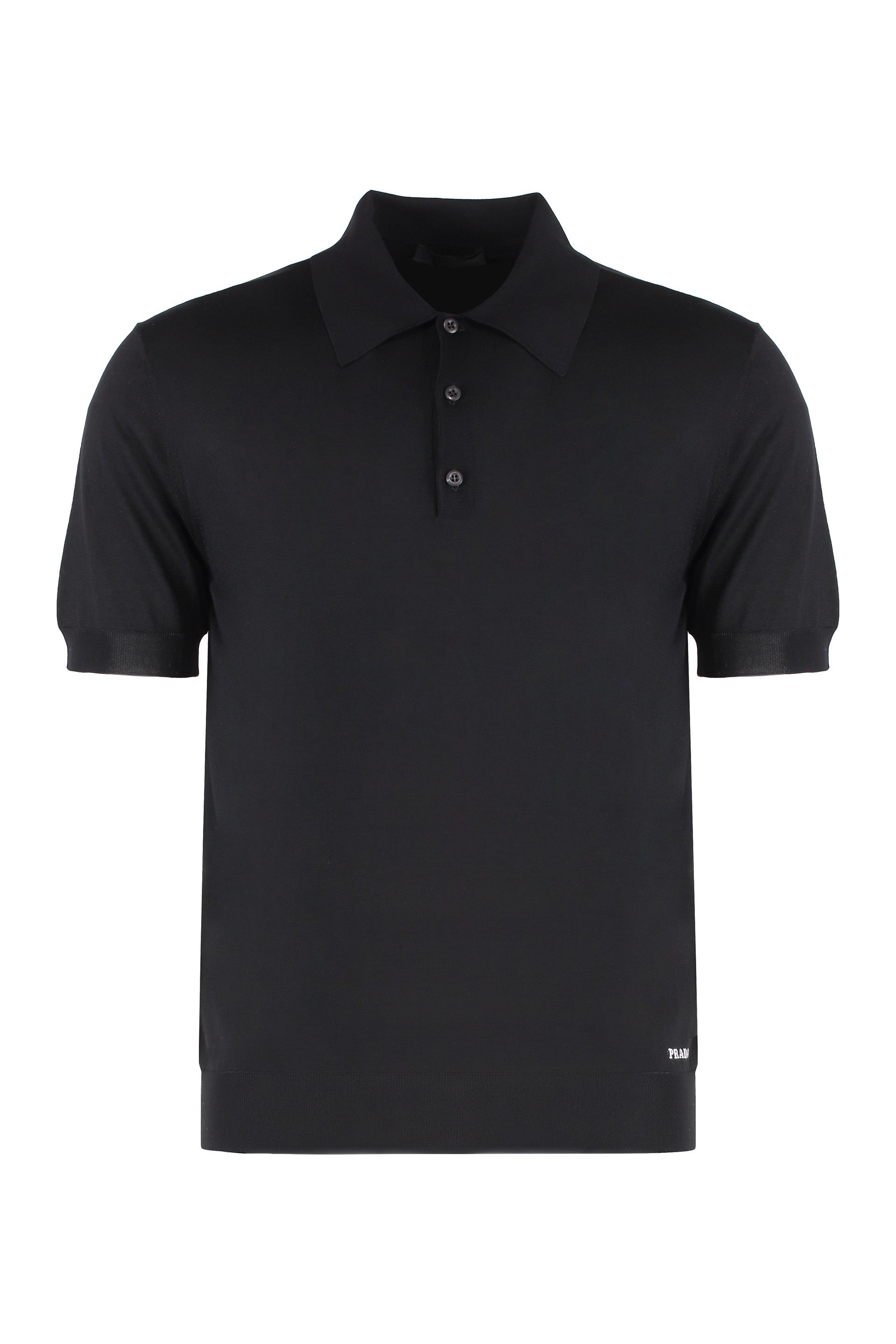 PRADA Silk Knit Polo Shirt for Men