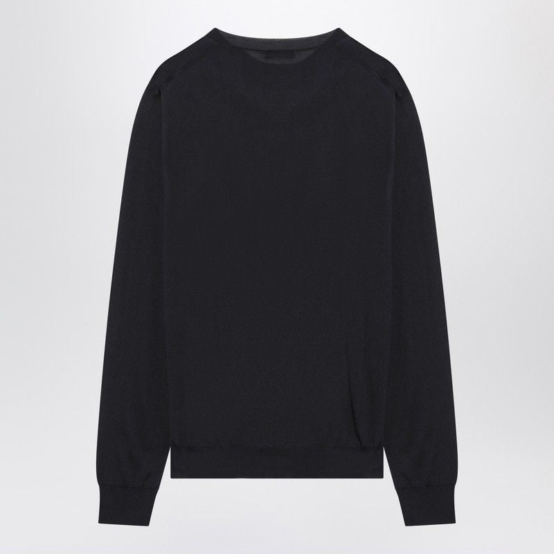 PRADA Recycled Silk Crewneck Jumper for Men