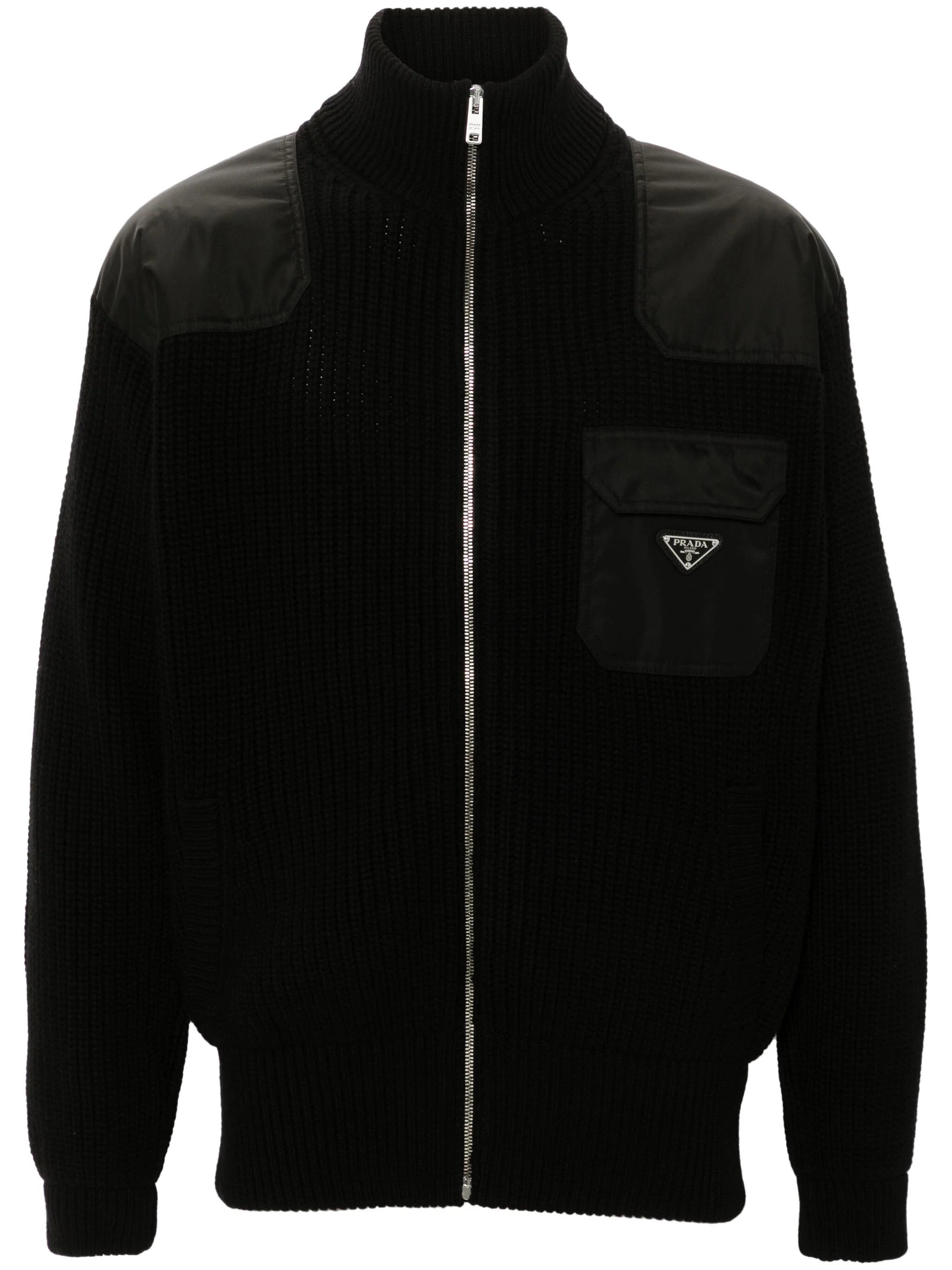 PRADA Luxurious Wool and Cashmere Cardigan for Men - FW25 Collection