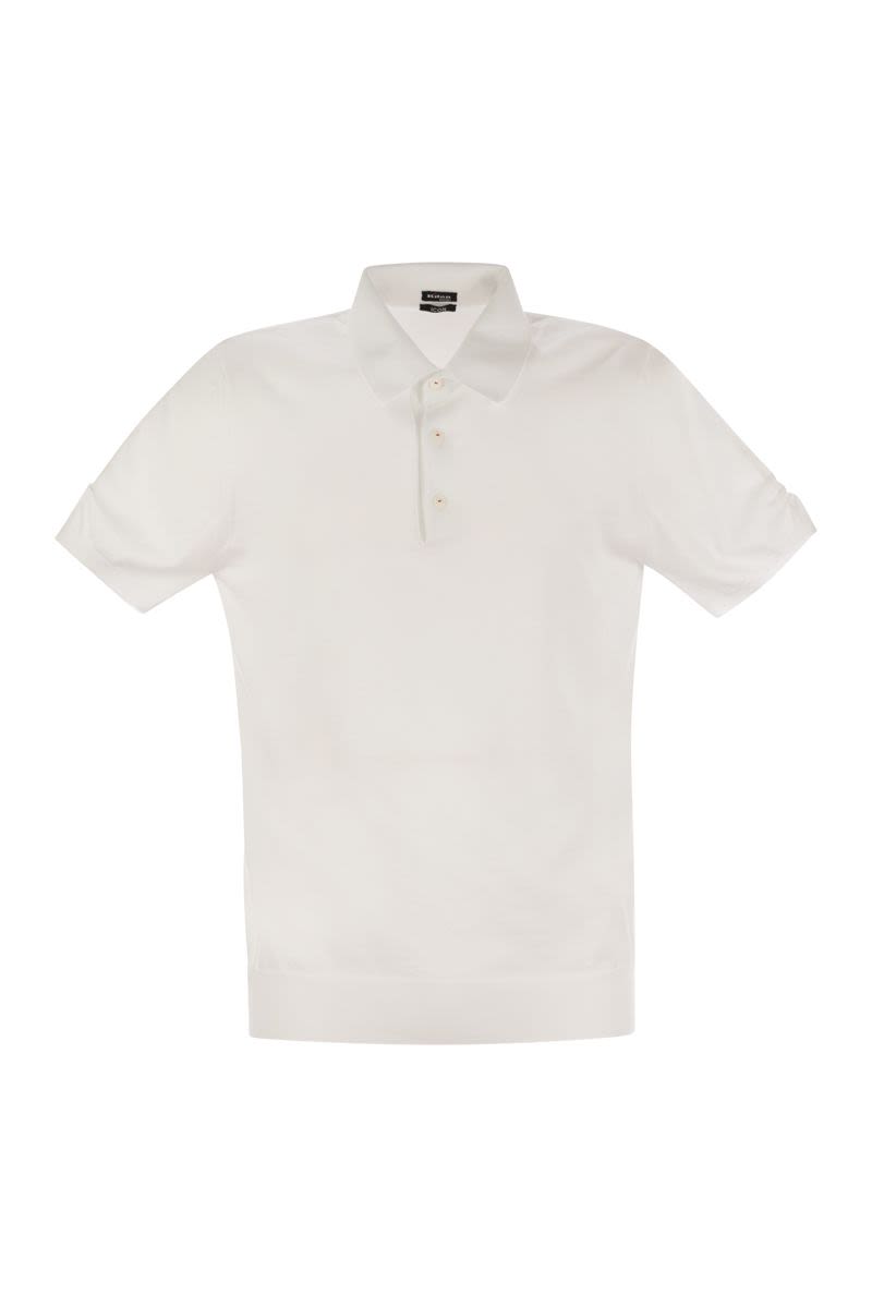 KITON Short-Sleeved Cotton Polo Shirt