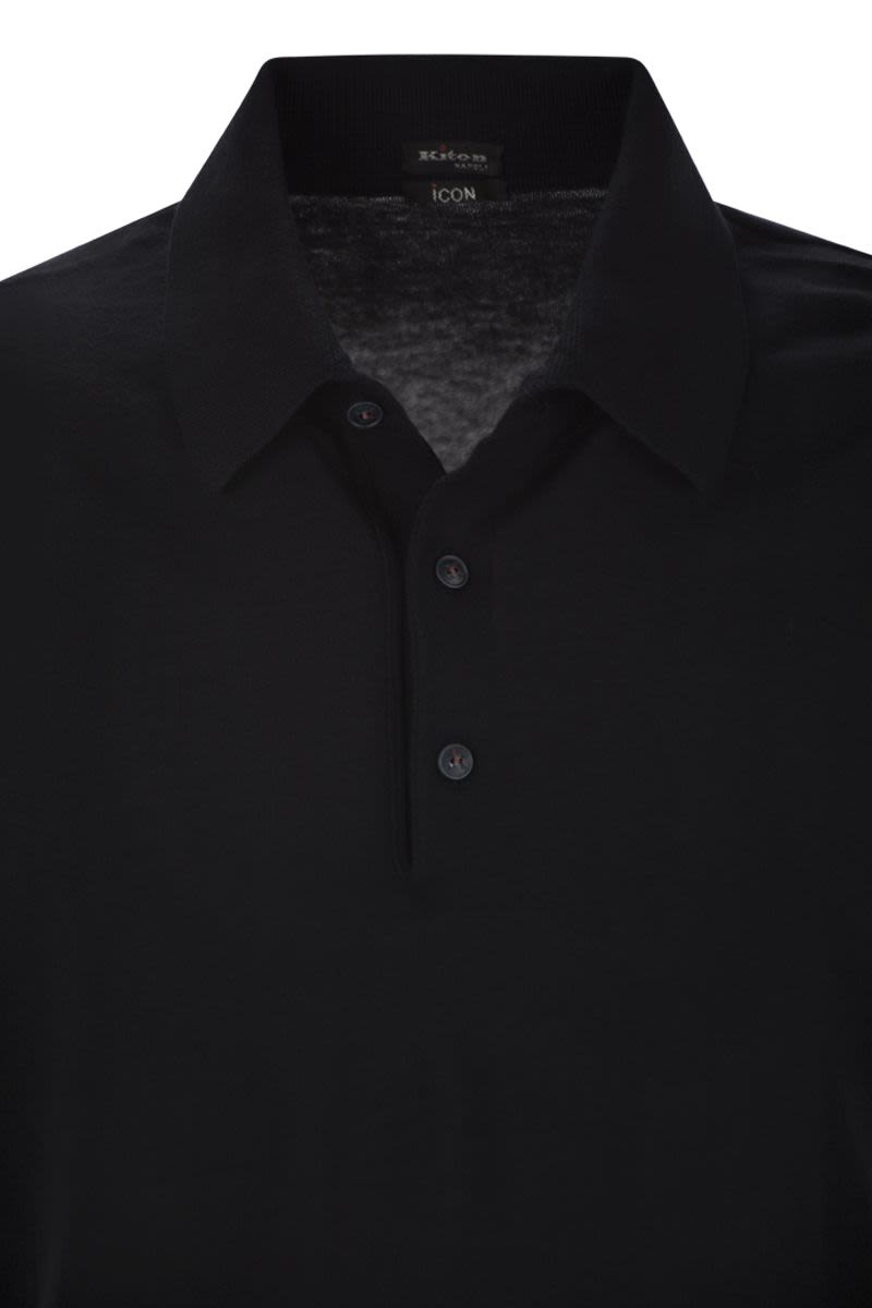 KITON Short-Sleeved Cotton Polo Shirt