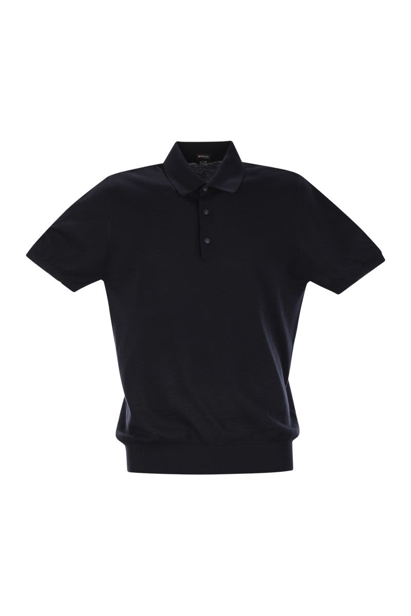 KITON Short-Sleeved Cotton Polo Shirt