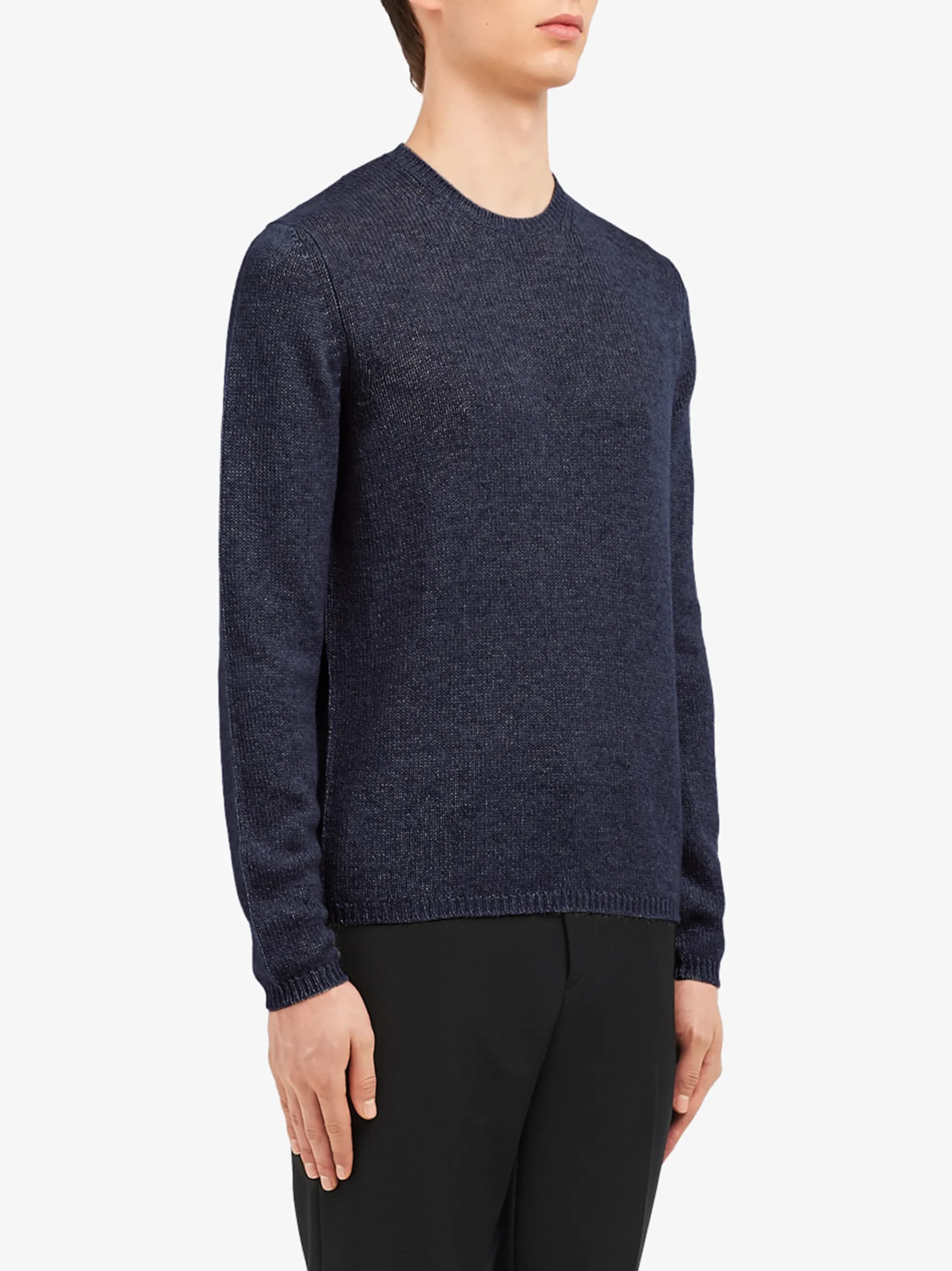 PRADA Round-Neck Cashmere Sweater for Men