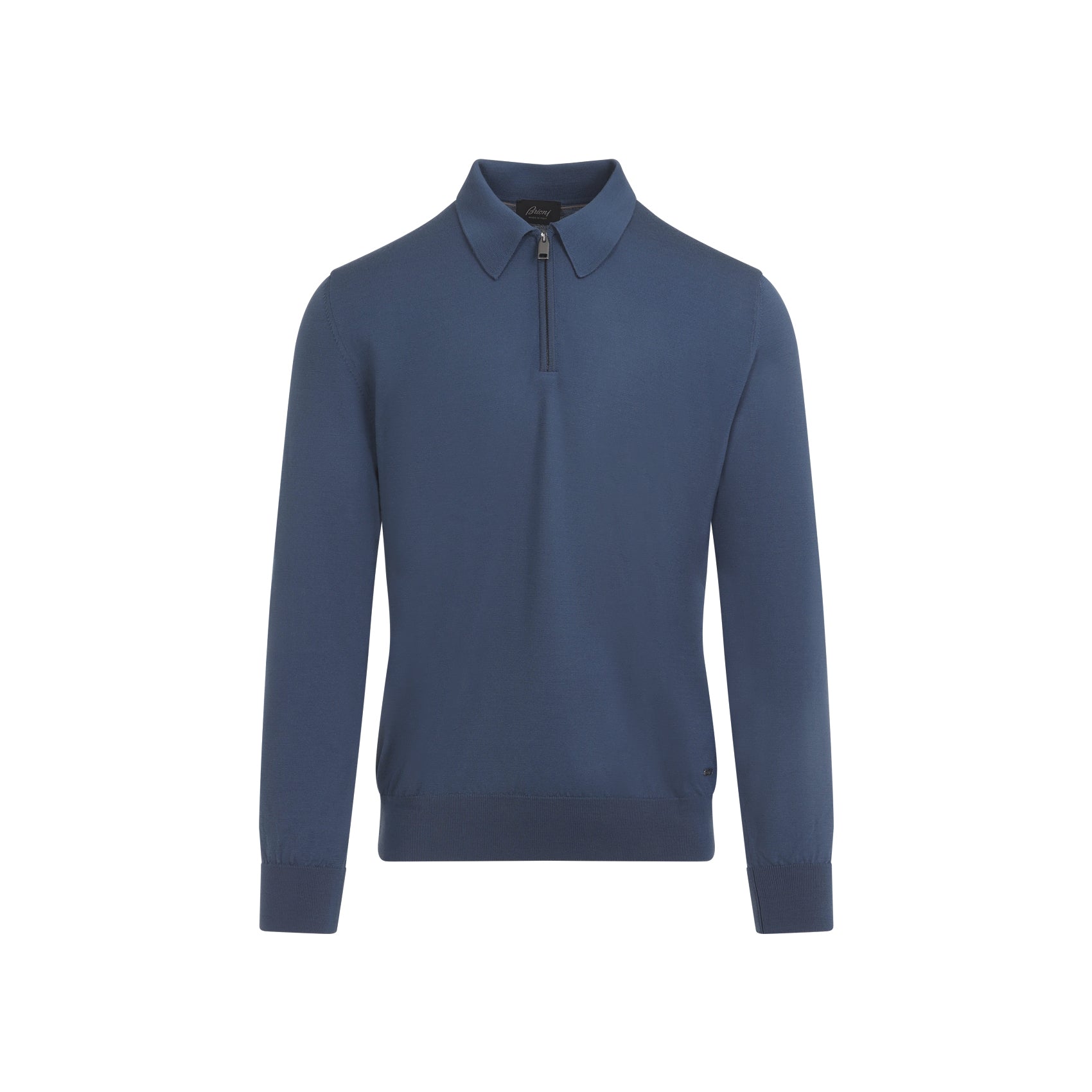 BRIONI Long Sleeve Zip Polo for Men
