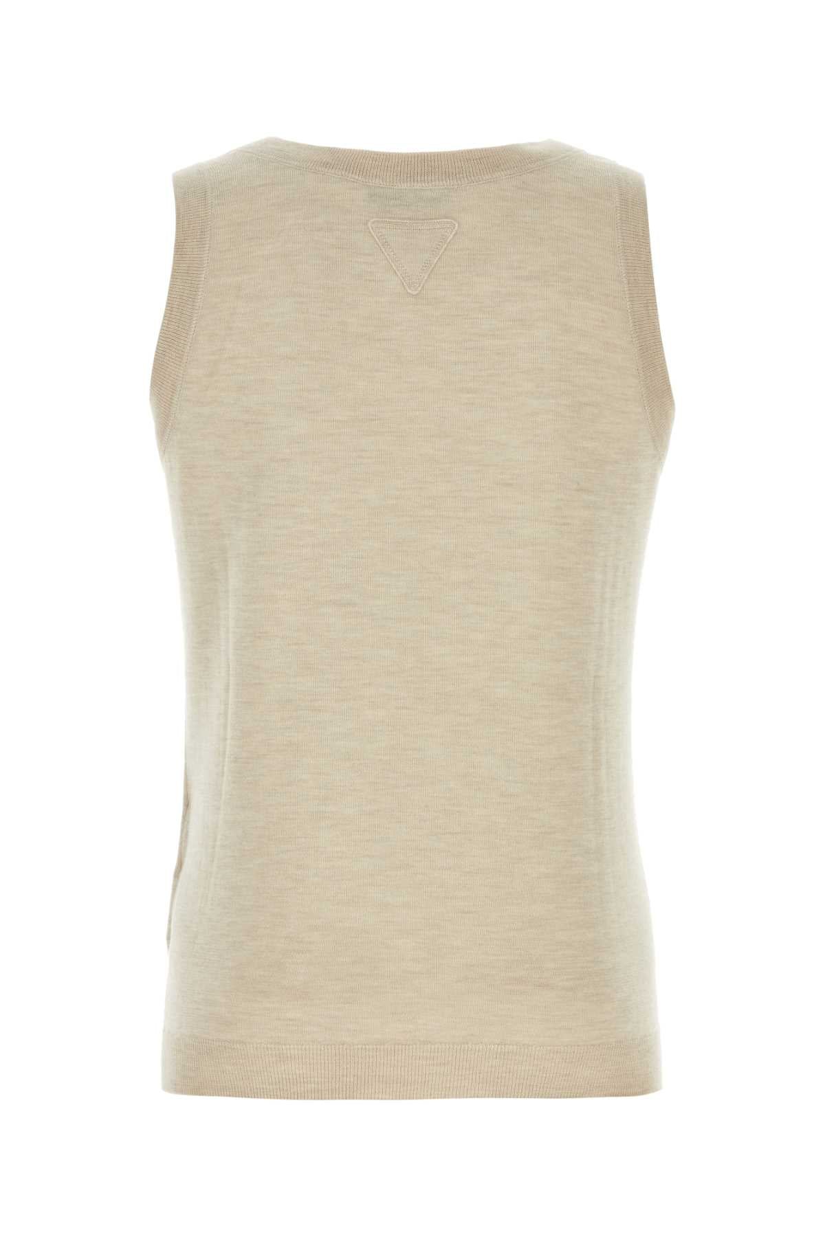 PRADA Melange Cashmere Tank Top for Men