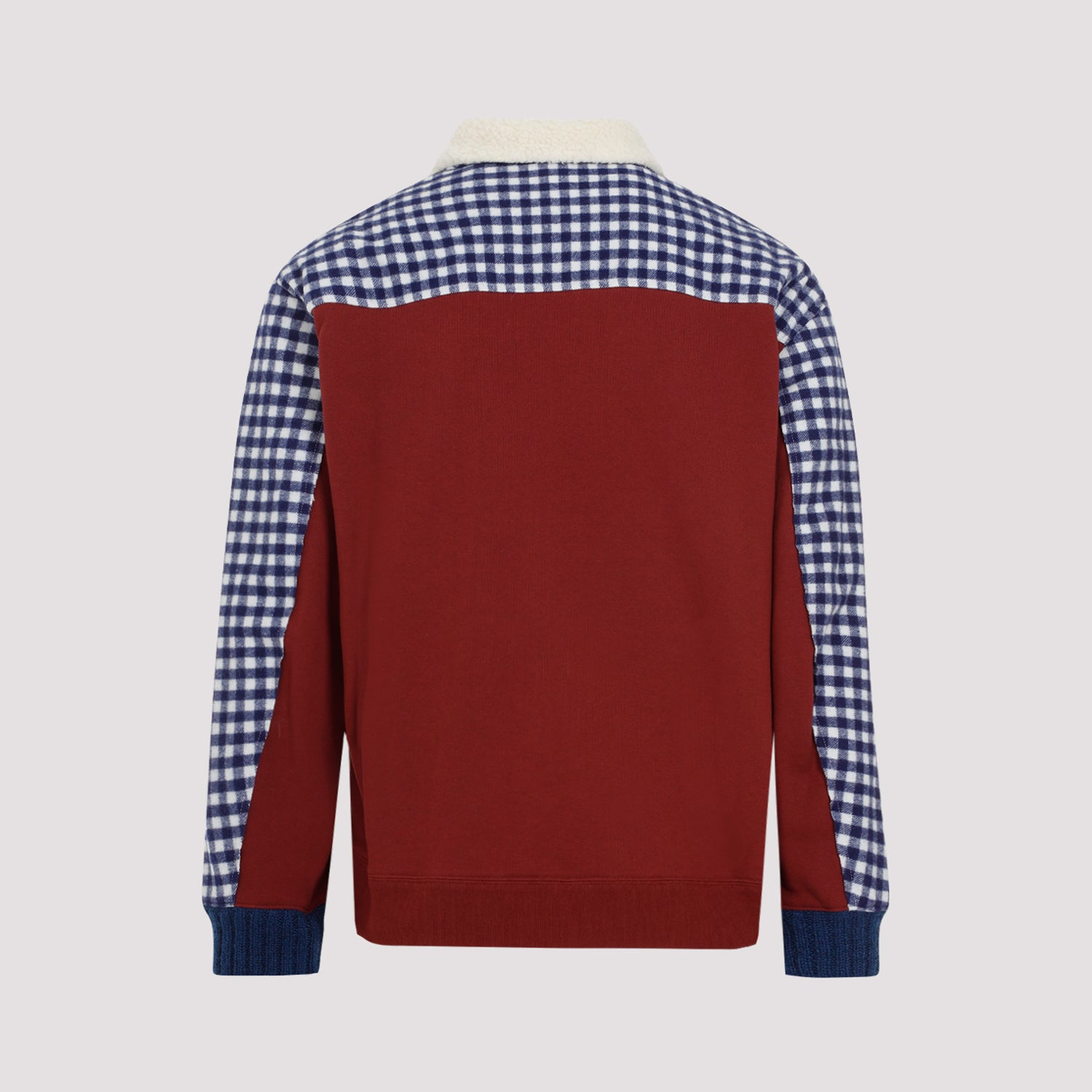 UNDERCOVER Men's Wool-Blend Bomber Jacket with Shearling Collar