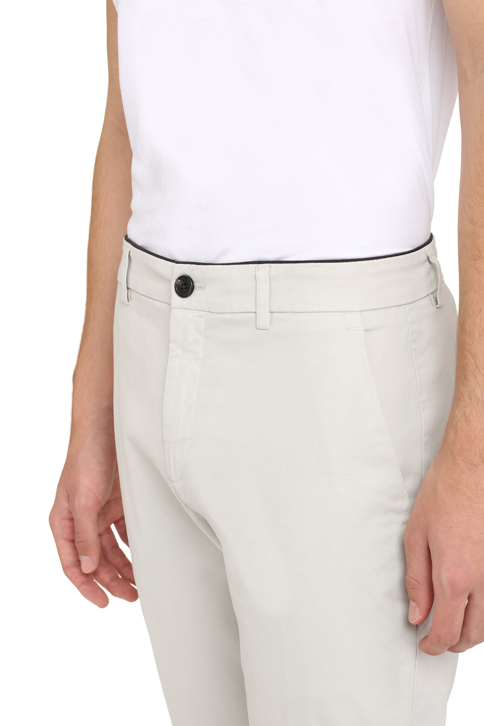 DEPARTMENT FIVE Men's Cotton Chino Trousers with Flap Pockets
