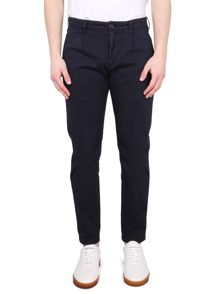 DEPARTMENT FIVE Chino Pants with Button Closure and Belt Loops