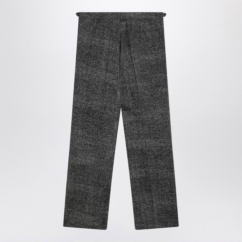 PRADA Herringbone Pattern Pants with Adjustable Straps - SS25